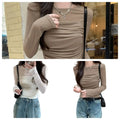 Zevrik Sheer Mesh Crop Tee - Crinkle-Texture Second Skin