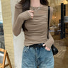 Zevrik Sheer Mesh Crop Tee - Crinkle-Texture Second Skin